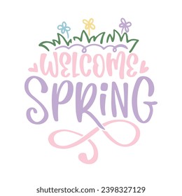 Spring Lettering Quotes and Phrases For Printable Posters, Cards, Tote Bags Or T-Shirt Design. Spring Season Quotes And Saying