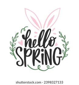 Spring Lettering Quotes and Phrases For Printable Posters, Cards, Tote Bags Or T-Shirt Design. Spring Season Quotes And Saying