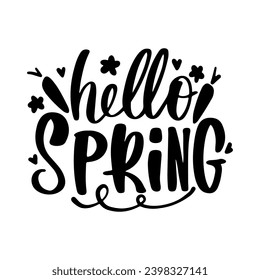 Spring Lettering Quotes and Phrases For Printable Posters, Cards, Tote Bags Or T-Shirt Design. Spring Season Quotes And Saying