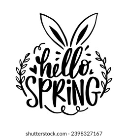 Spring Lettering Quotes and Phrases For Printable Posters, Cards, Tote Bags Or T-Shirt Design. Spring Season Quotes And Saying