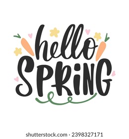 Spring Lettering Quotes and Phrases For Printable Posters, Cards, Tote Bags Or T-Shirt Design. Spring Season Quotes And Saying