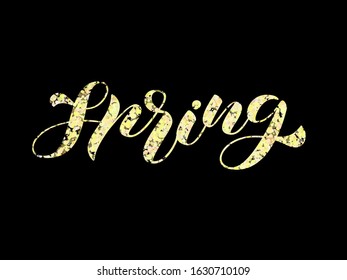 Spring lettering. Vector stock illustration for poster