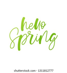 Spring lettering web banner template. Vector illustration EPS10