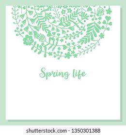 Spring life.  Flower vector illustration