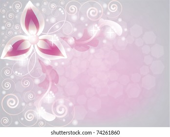 spring light background with swirls