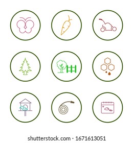  Spring line icon for website and mobile application icons