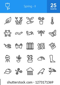Spring Line Icons