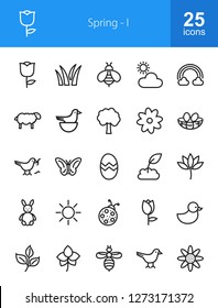 Spring Line Icons