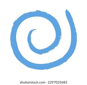 Spring linear children drawing. Vector illustration