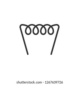 spring. linear icon. incandescent filament. Line with editable stroke