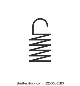 spring. linear icon. Line with editable stroke