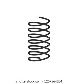 spring. linear icon. Line with editable stroke