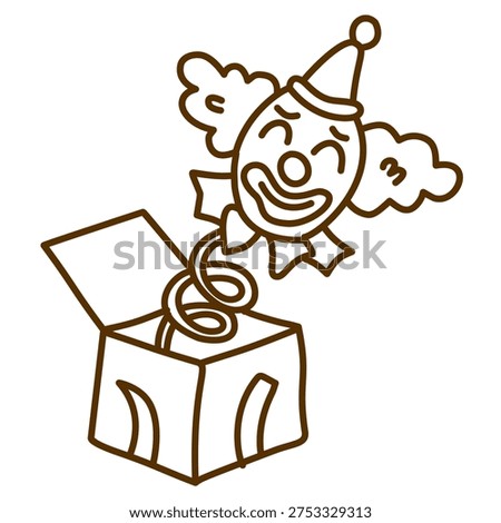 spring loaded clown popping out of box to scare and surprise friends