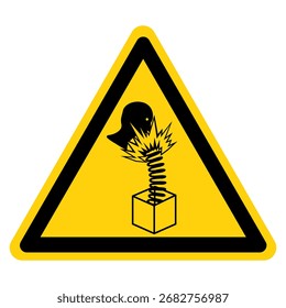 Spring Loaded Symbol Sign,Vector Illustration, Isolated On White Background Label. EPS10