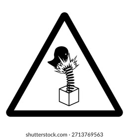 Spring Loaded Symbol Sign,Vector Illustration, Isolated On White Background Label. EPS10