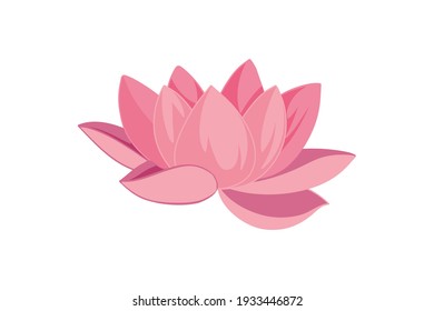 Spring Lotus Flower Vector Icon