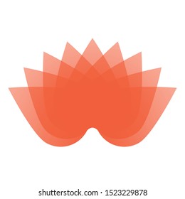 Spring lotus icon. Cartoon of spring lotus vector icon for web design isolated on white background