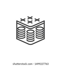 Spring Mattress line icon. linear style sign for mobile concept and web design. Orthopedic Mattress outline vector icon. Symbol, logo illustration. Vector graphics
