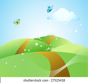 Spring meadow beautiful