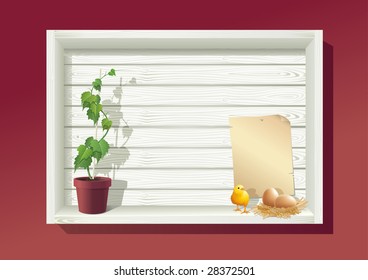 Spring message board. vector illustration.