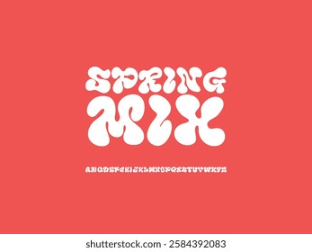 Spring Mix Fluffy Font Psychedelic