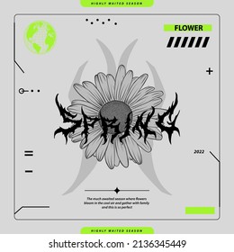 The spring modern art graphic design
