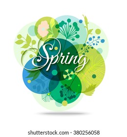 Spring Mood Floral Background. Vector Eps 10 Format.