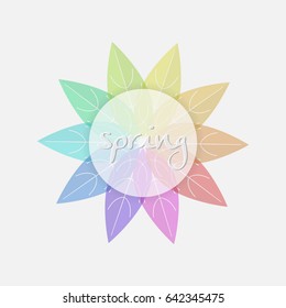 Spring Mood Leaves Background. Vector Eps 10 Format.