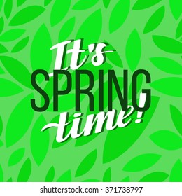 Spring Motivation Typographic Poster. 