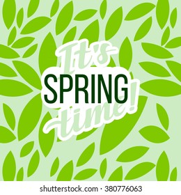 Spring Motivation Typographic Poster. Text Lettering of an Inspirational Saying. Quote Typographical Template, Vector Design.  