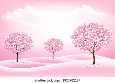 Sakura Trees Background Images Stock Photos Vectors Shutterstock