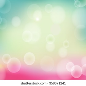 Spring nature bokeh background, vector illustration.
