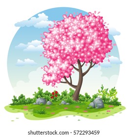 Frühling Natur Cartoon Hintergrund