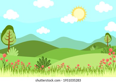 In spring, nature comes back to life. This wonderful vector captured in colorful spring illustrations. 