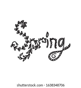 Spring. Nature decorative element. Vector illustration