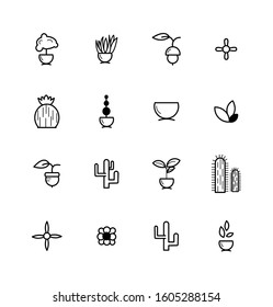 Spring and nature icon set design