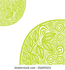 Spring nature pattern background green leaves vector illustration