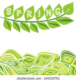 Spring nature pattern background vector illustration