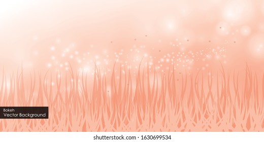 Spring nature red background grass