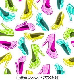 Spring neon high hill seamless pattern background.