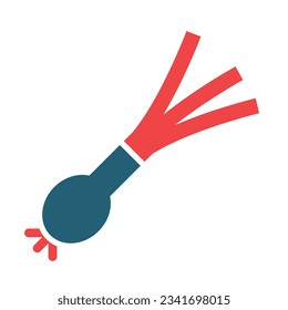 Spring Onion Glyph Two Color Icon For Personal And Commercial Use.
