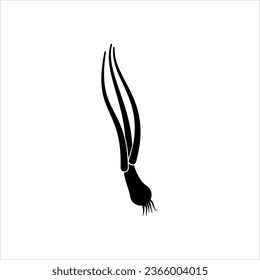 Spring Onion Icon, Scallions Icon, Vegetable Icon, Food Icon Vector Art Illustration