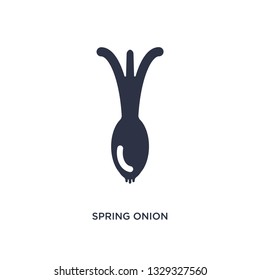 spring onion icon. Simple element illustration from fruits concept. spring onion editable symbol design on white background. Can be use for web and mobile.