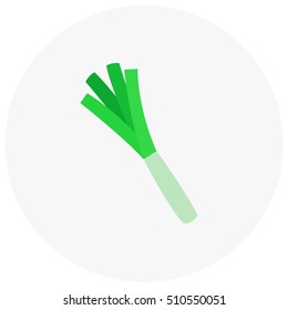 Spring onion icon in trendy flat style isolated on color background. Vegetables symbol for your design, logo, UI. Vector illustration, EPS10. Flat style.