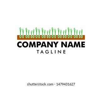 Spring Onion Icon Vector Logo Template Design