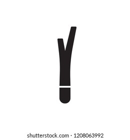 spring onion icon vector. vegetable icon glyph style