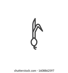 Spring Onion line icon. linear style sign for mobile concept and web design. Green onion outline vector icon. Symbol, logo illustration. Vector graphics