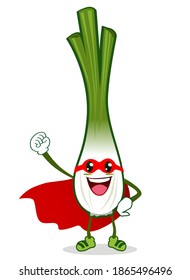 Spring Onion Mascot Cartoon In Vector