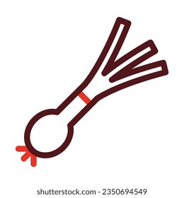 Spring Onion Thick Line Two Color Icons For Personal And Commercial Use.
