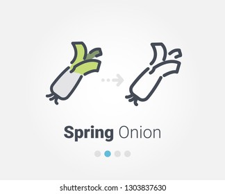 Spring Onion Vector Icon